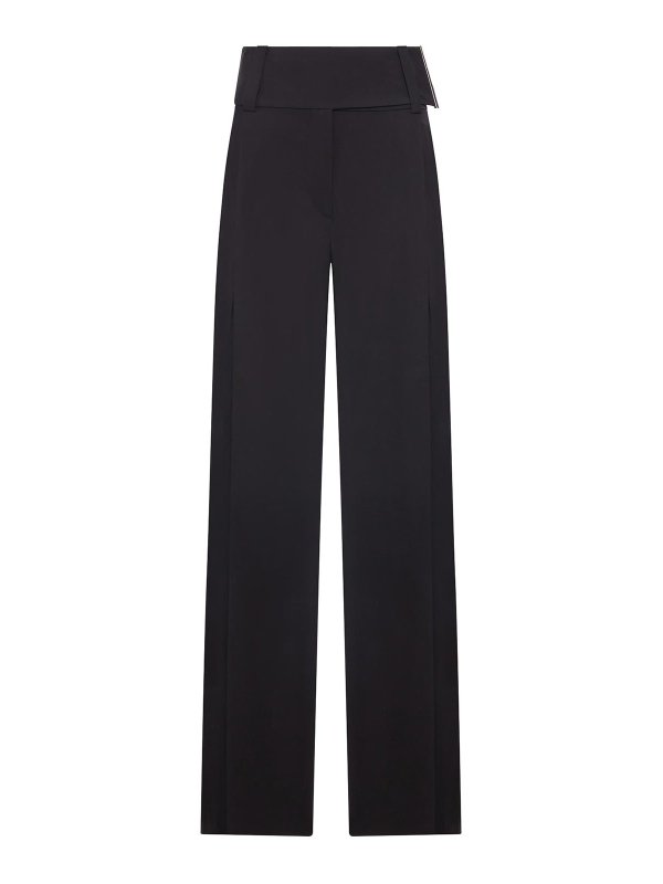 SPORTMAX: casual trousers - Wide Satin Trousers