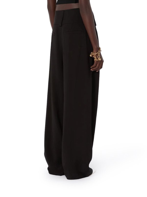 The Best Shops SPORTMAX: casual trousers - Wide Satin Trousers