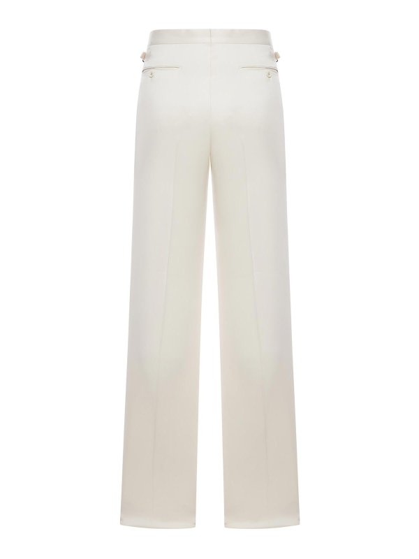 TOM FORD: casual trousers online - Silk Gabardine Trousers With Double Pleats