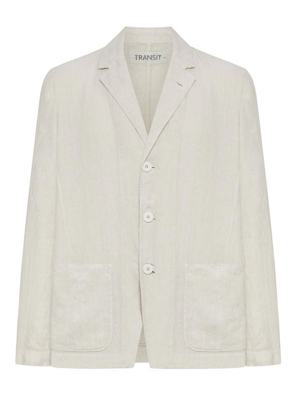 TRANSIT: casual jackets - Single-Breasted Tailored Linen Jacket