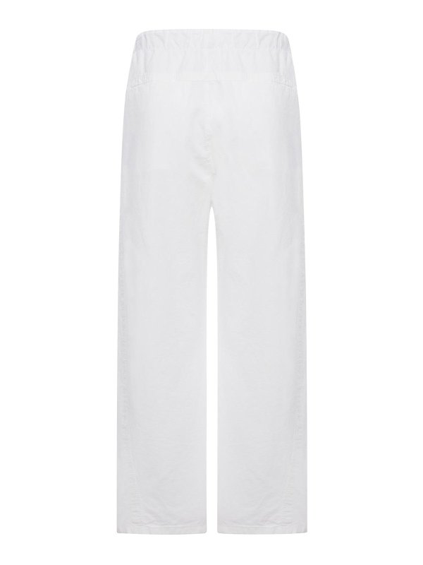 TRANSIT: casual trousers online - Wide-Leg Linen Blend Trousers