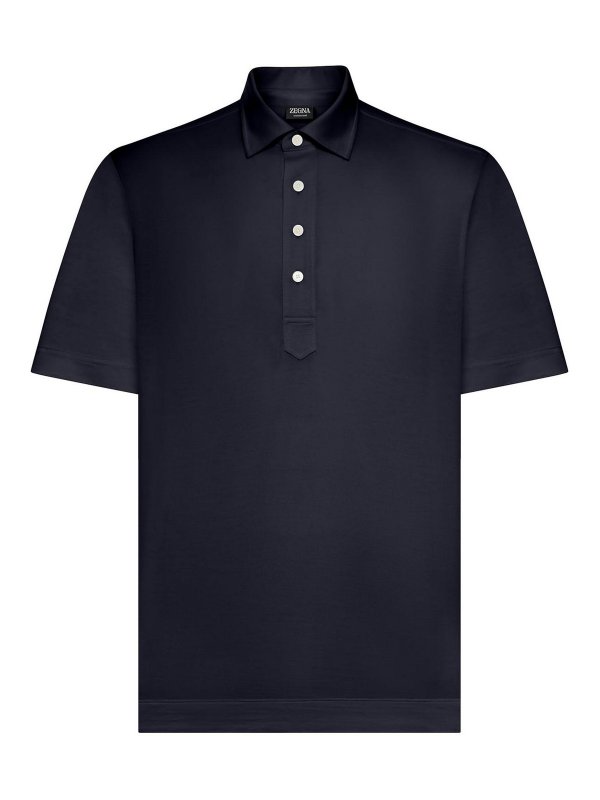 ZEGNA: Polos  - Polo - Bleu