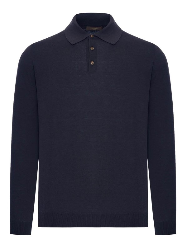 ZANONE: polo shirts - Slim Fit Cotton And Silk Polo Shirt