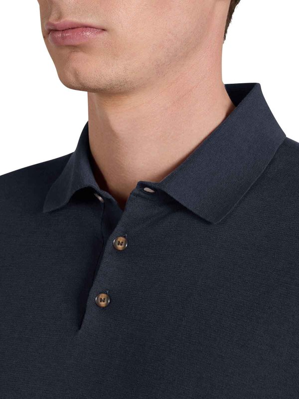 Slim Fit Cotton And Silk Polo Shirt Replica 
online: ZANONE