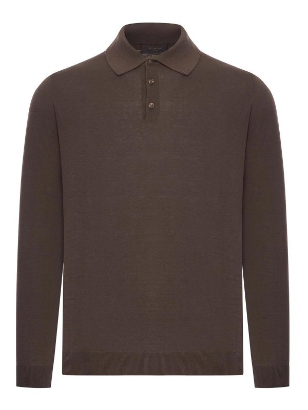 ZANONE: ポロシャツ - ポロシャツ - ブラウン