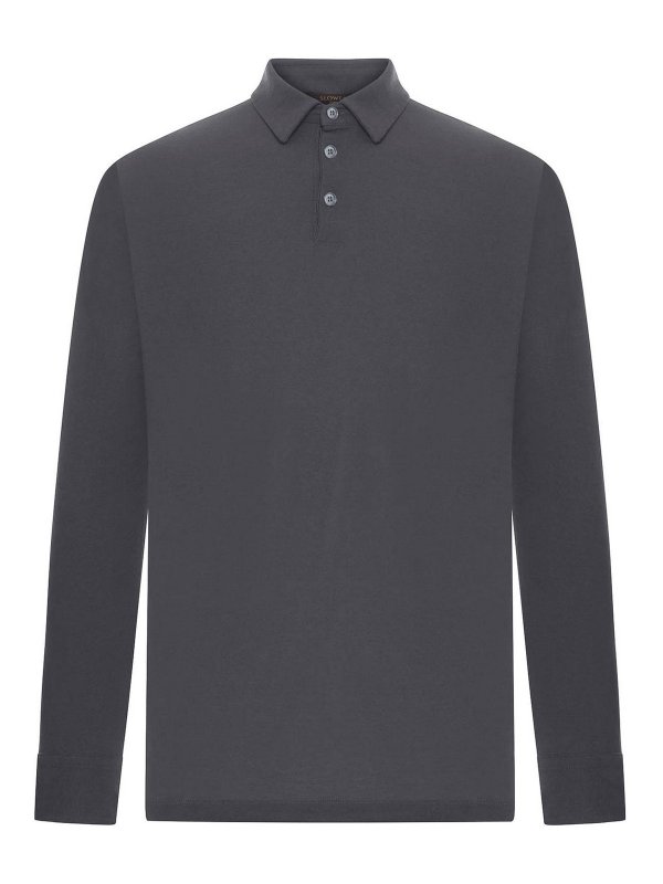 ZANONE: polo - Polo Slim Fit In Cotone Ghiaccio