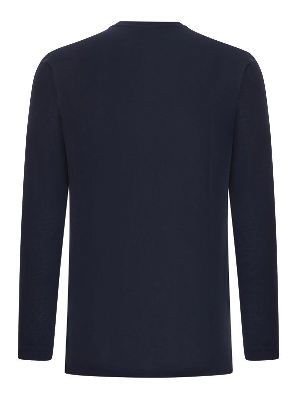 ZANONE: t-shirts online - Slim Fit Long-Sleeved Ice Cotton T-Shirt