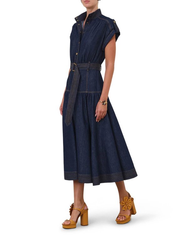 ショートドレス - ブルー shop online: ZIMMERMANN