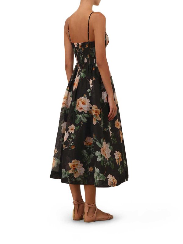 The Best Shops ZIMMERMANN: knee length dresses - Luna Corset Midi Dress