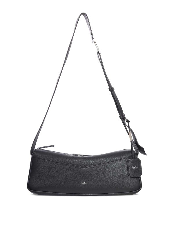 Max Mara: shoulder bags - Hammered Leather Shoulder Bag