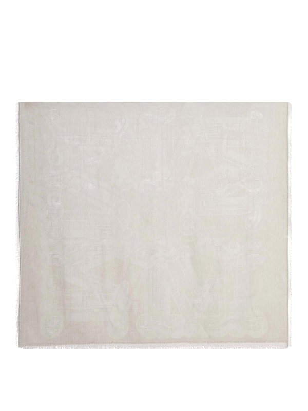 Max Mara: Bufandas y pañuelos - Bufanda - Blanco