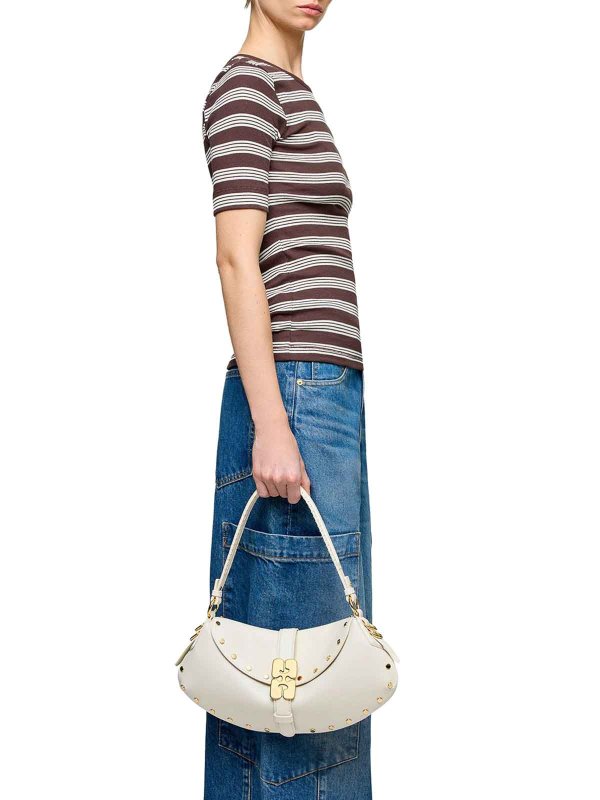 GANNI: Handtaschen online - Shopper - Nude