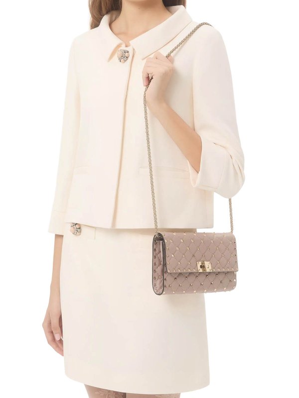VALENTINO GARAVANI: shoulder bags online - Rockstud Spike Nappa Shoulder Bag