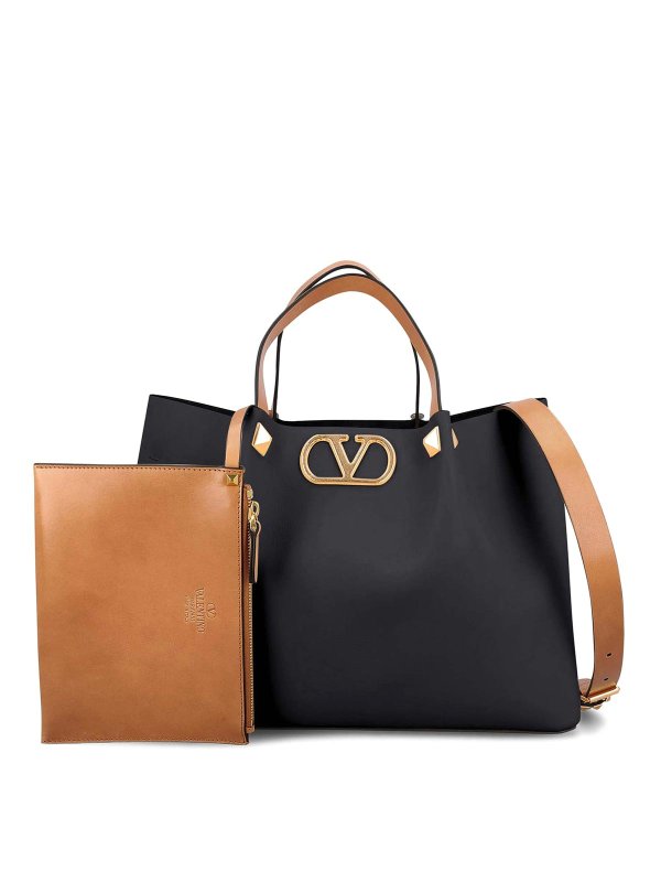 VALENTINO GARAVANI: トートバッグ - トートバッグ - 黒