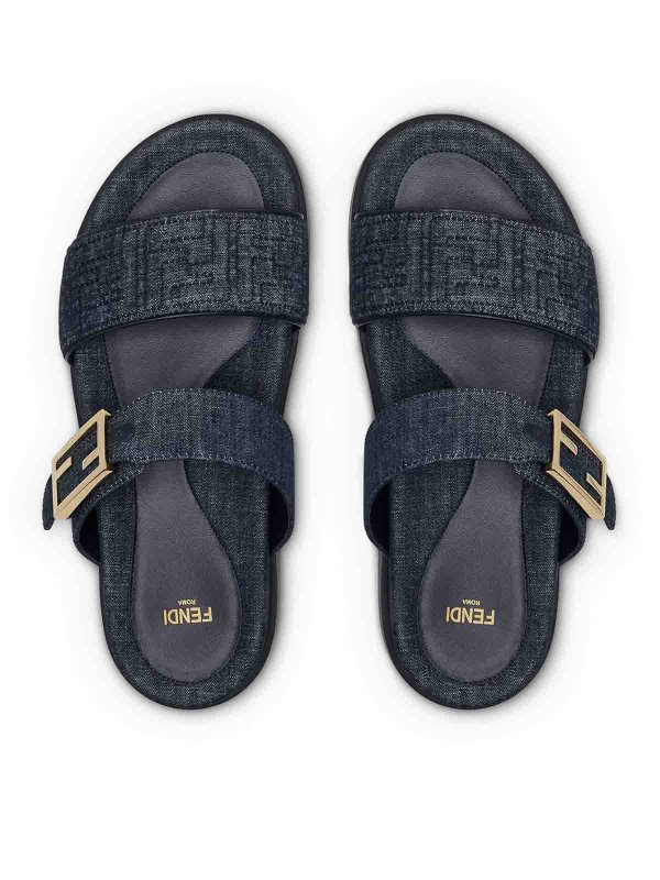 Slide Feel In Denim Fabric shop online: FENDI