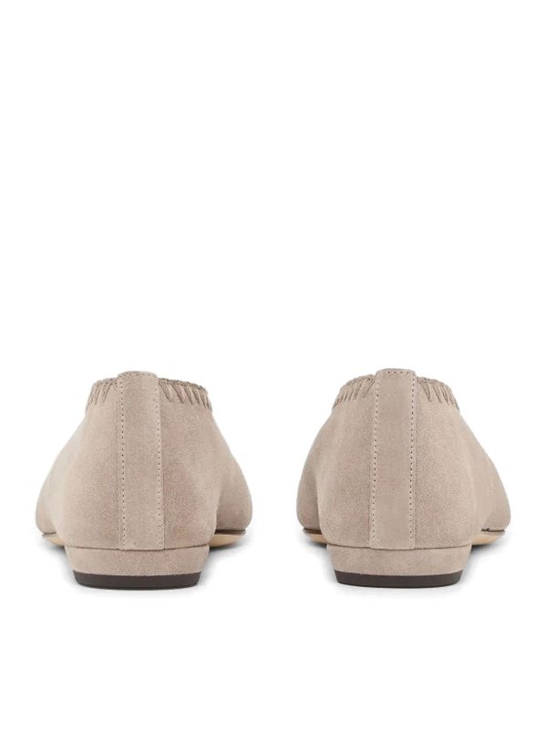 The Best Shops GIORGIO ARMANI: flat shoes - Suede Ballerinas With Embroidery