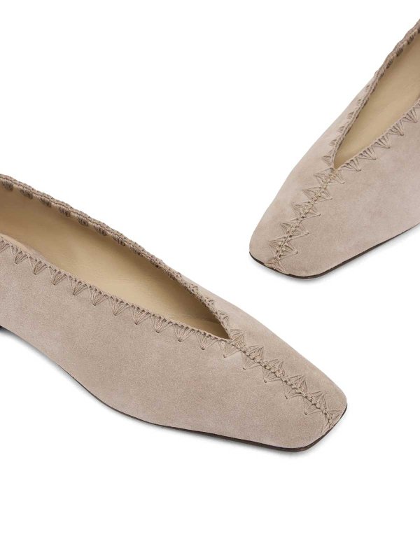 The Best Shops GIORGIO ARMANI: Suede Ballerinas With Embroidery