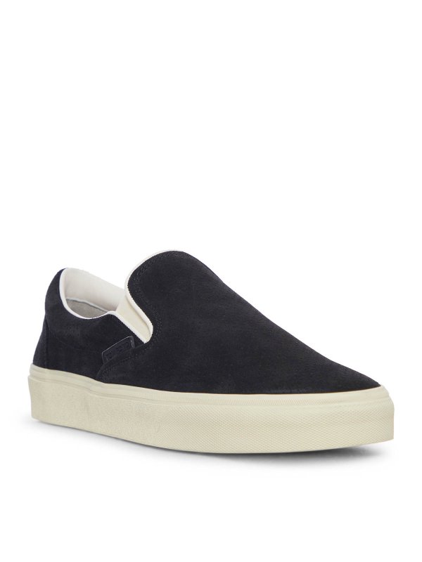 TOM FORD: trainers online - Jude Slip-On Sneakers In Perforated Suede