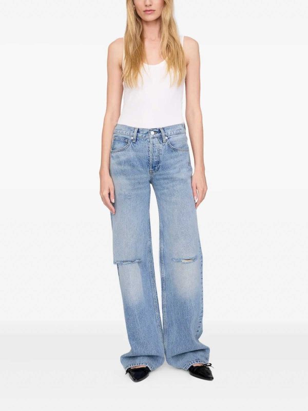 ANINE BING: Jeans Rectos online - Vaqueros Rectos - Azul