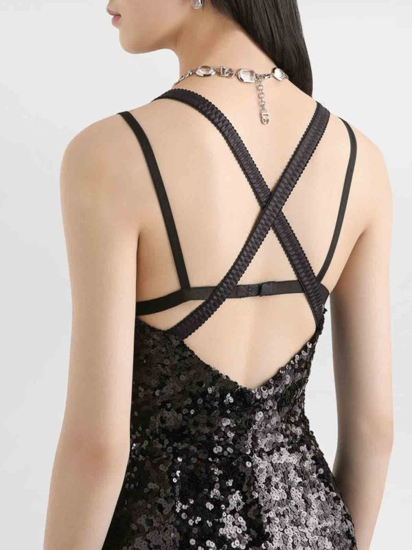 DOLCE & GABBANA buy online 膝丈ドレス - 黒