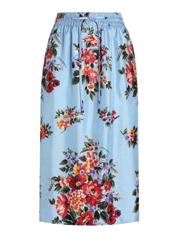 DOLCE & GABBANA: Gonne Lunghe online - Gonna lunga in seta