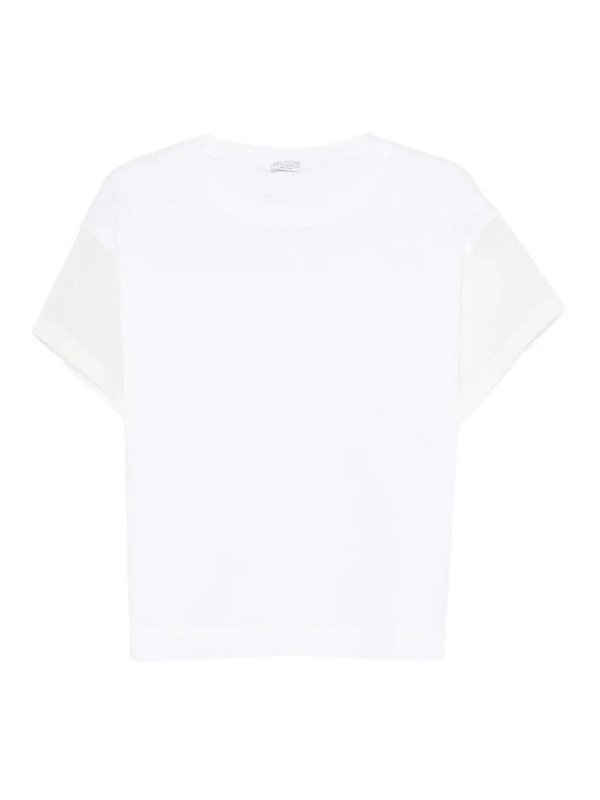 BRUNELLO CUCINELLI: Tシャツ - Tシャツ - 白
