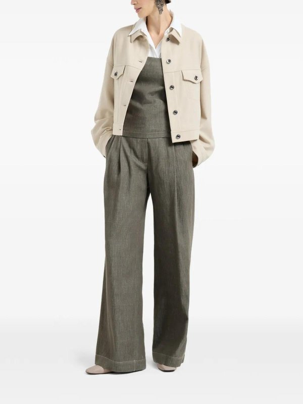 BRUNELLO CUCINELLI: Pantalons casual online - Pantalons Décontractés - Vert