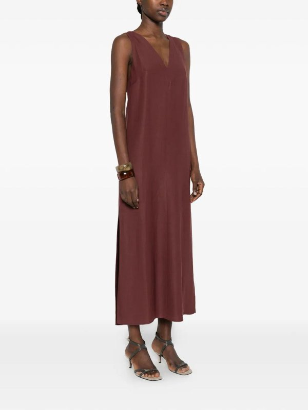 The Best Shops BRUNELLO CUCINELLI: ニーレングスドレス - 膝丈ドレス - ダークレッド