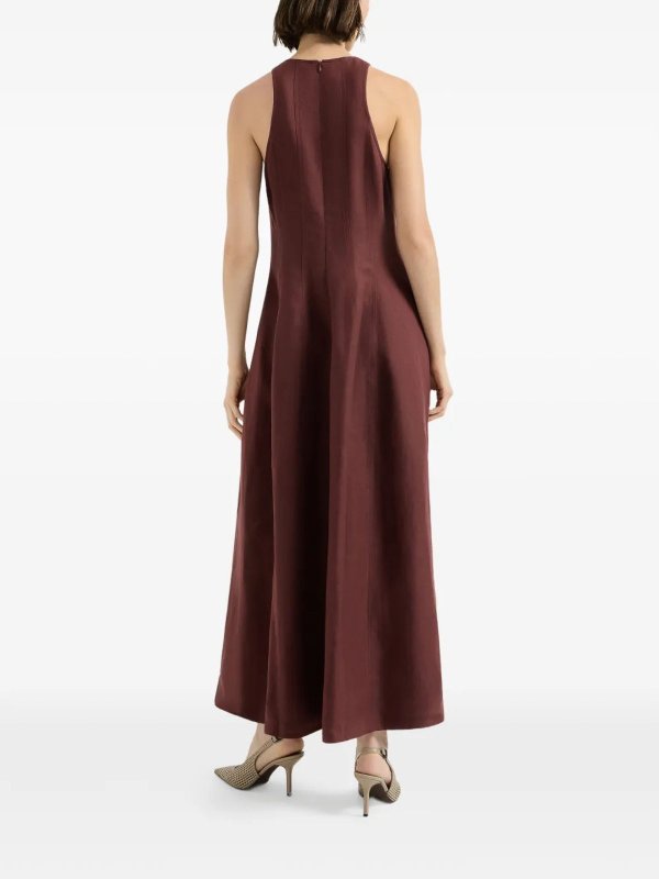 膝丈ドレス - ダークレッド shop online: BRUNELLO CUCINELLI