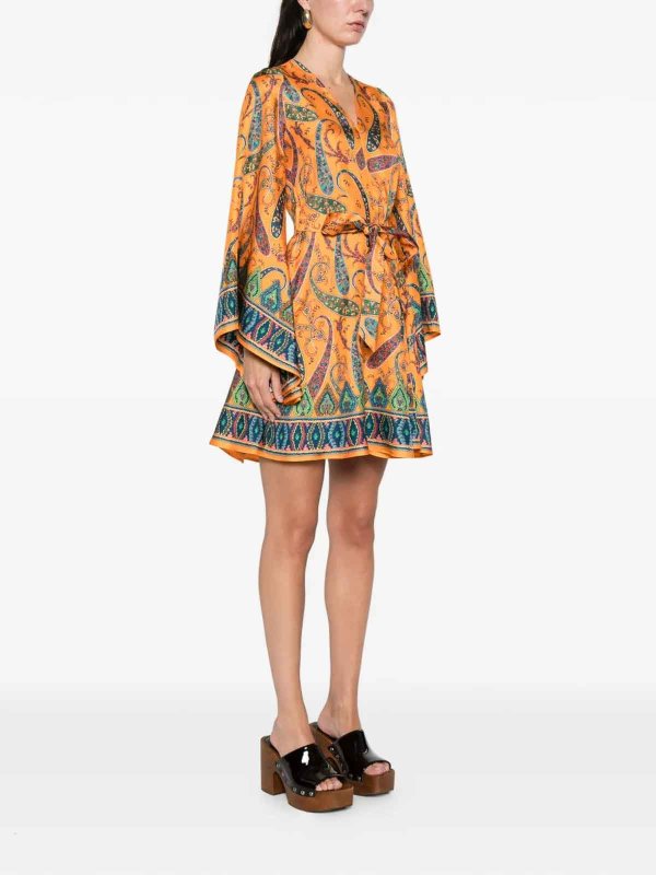 The Best Shops ETRO: Knielange Kleider - Knielanges Kleid - Orange