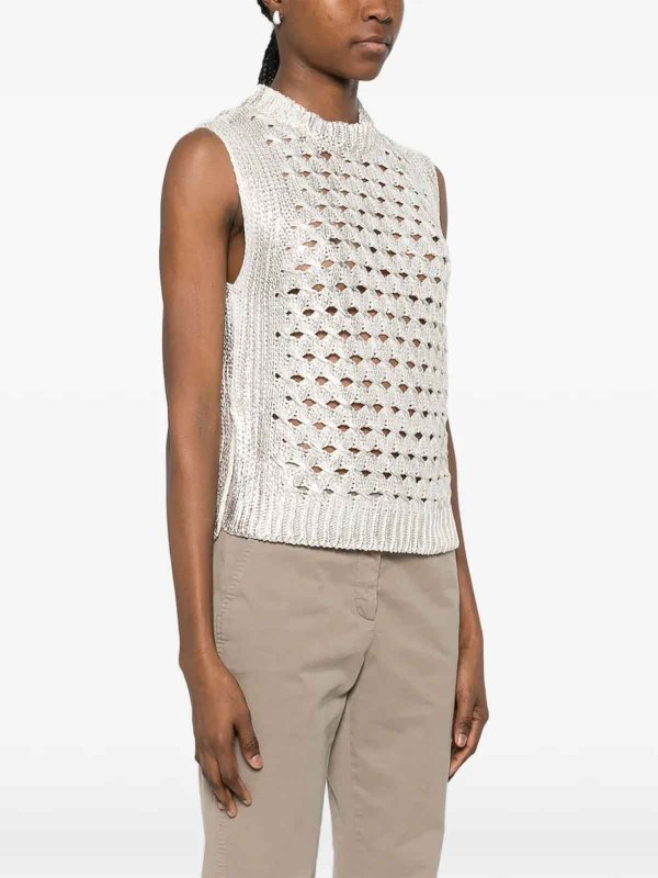 PESERICO: Tops y camisetas sin mangas online - Top - Blanco