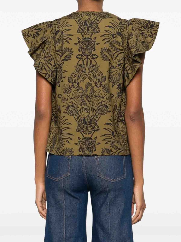 Severine Flutter  Sleeve Top shop online: ULLA JOHNSON