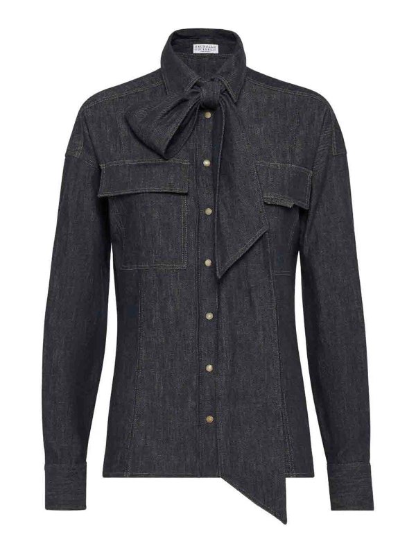 BRUNELLO CUCINELLI: Chemises - Chemise - Bleu