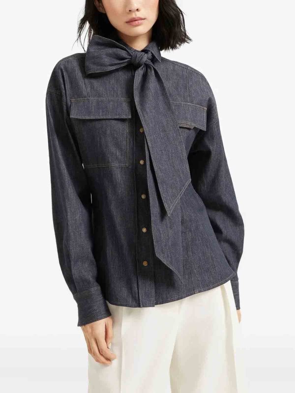 BRUNELLO CUCINELLI: Chemises online - Chemise - Bleu