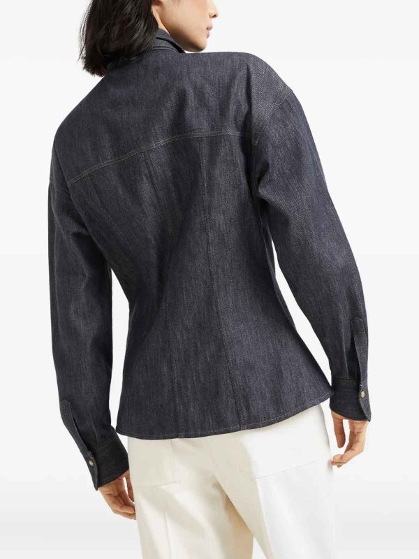 Chemise - Bleu shop online: BRUNELLO CUCINELLI