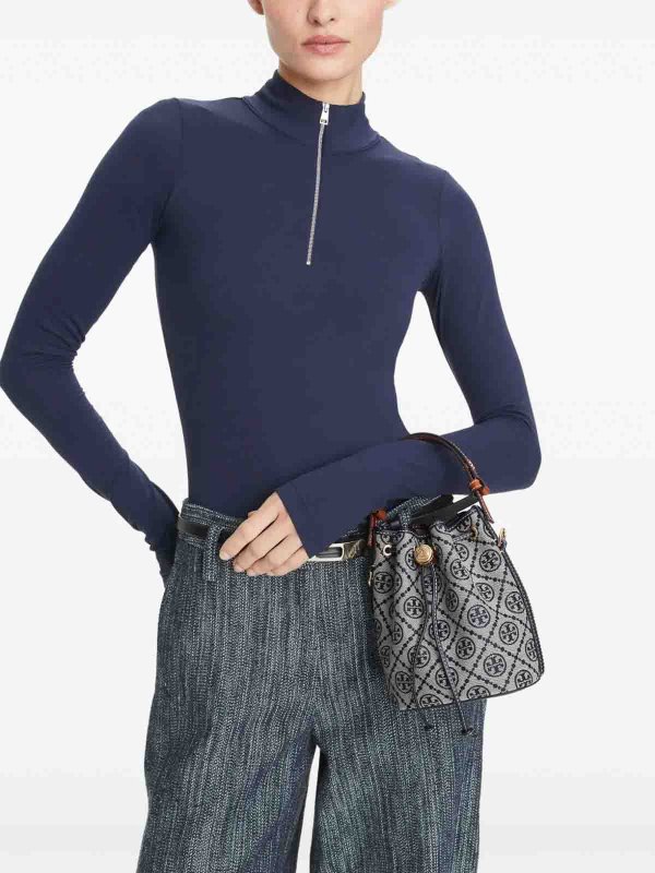 The Best Shops TORY BURCH: Secchielli - Borsa a secchiello mini con monogramma T