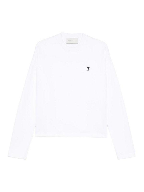 AMI PARIS: Sweatshirts & Pulls - Sweat-Shirts - Blanc