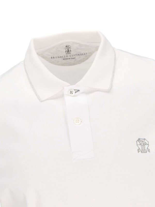 The Best Shops BRUNELLO CUCINELLI: Poloshirts - Poloshirt - Weiß
