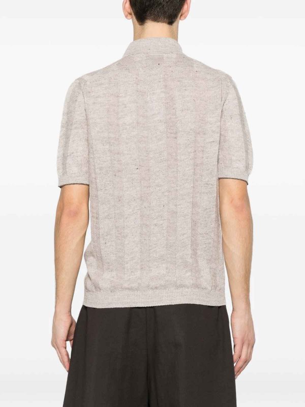 BRUNELLO CUCINELLI: polo shirts online - Polo shirt with ribbed buttons