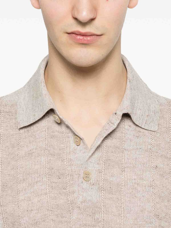 The Best Shops BRUNELLO CUCINELLI: polo shirts - Polo shirt with ribbed buttons