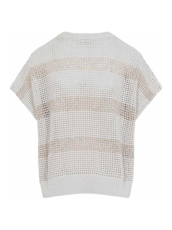 The Best Shops BRUNELLO CUCINELLI: Tops & Tank tops - Striped Knitted Top