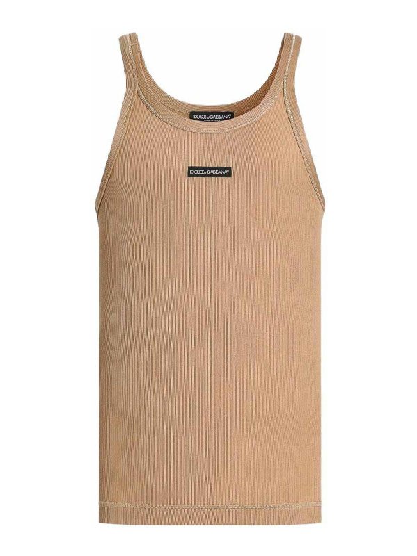 DOLCE & GABBANA: トップス＆タンクトップ - トップ/タンクトップ - ベージュ