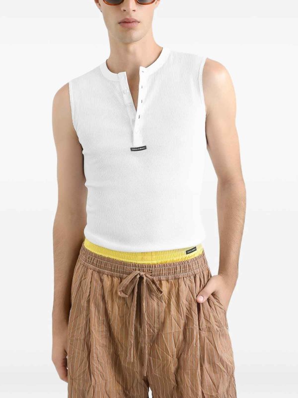 The Best Shops DOLCE & GABBANA: Tops y camisetas sin mangas - Top - Blanco