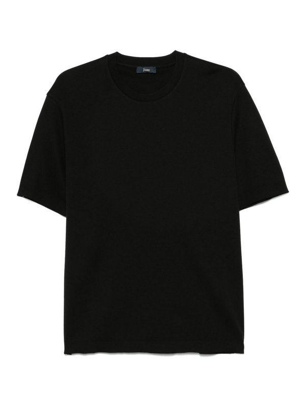 HERNO: Camisetas - Camiseta - Negro