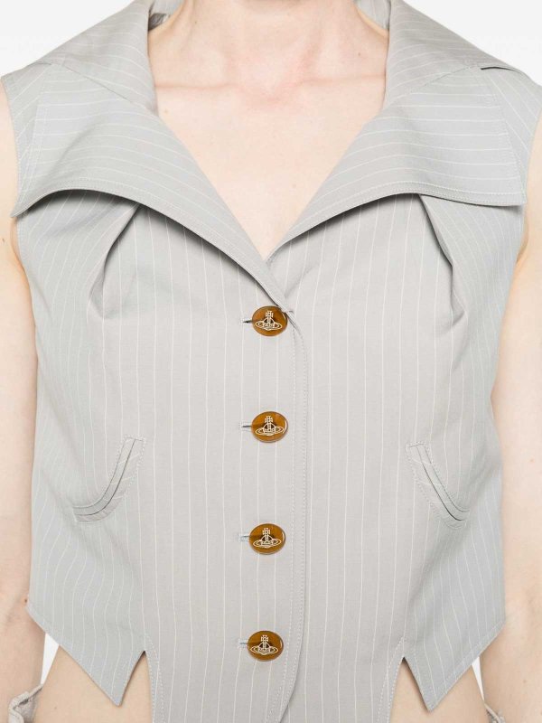 The Best Shops VIVIENNE WESTWOOD: waistcoats & gilets - Meryl Pinstripe Waistcoat
