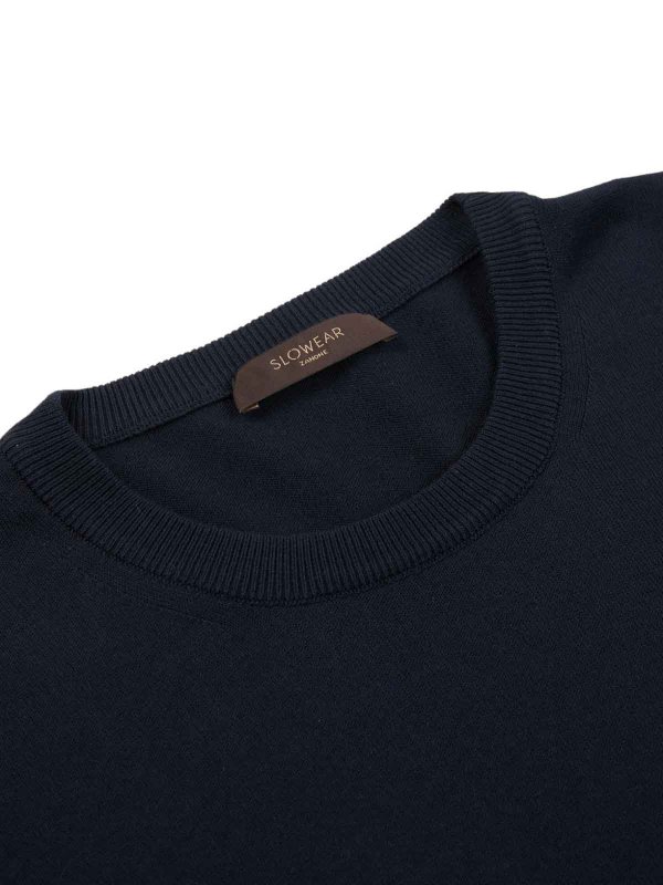 The Best Shops ZANONE: Suéter Cuello Redondo - Azul