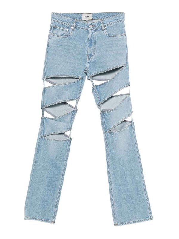 COPERNI: straight leg jeans - Jeans With Cut-Out Detail