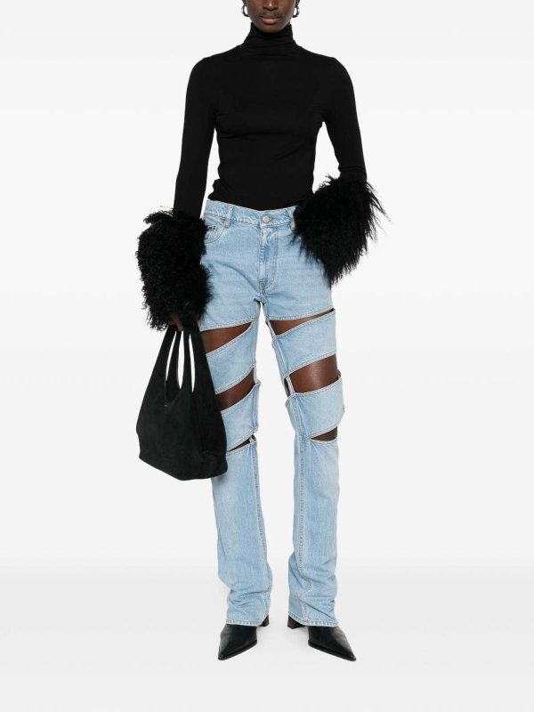 The Best Shops COPERNI: straight leg jeans - Jeans With Cut-Out Detail