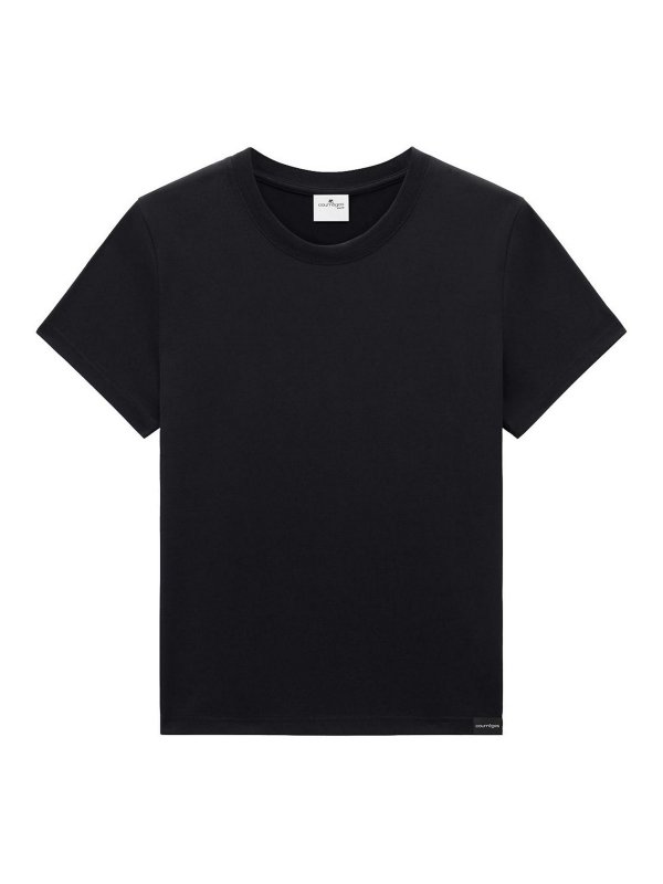 Courreges: T-shirts - T-Shirt - Schwarz