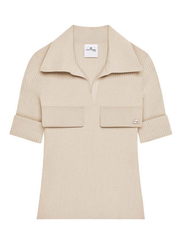 Courreges: Polos - Polo - Beis